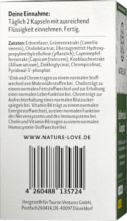 Kapseln Stoffwechsel Komplex Nature Love