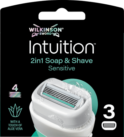 Rasierklingen, Intuition 2in1 Soap & Shave Sensitive  WILKINSON SWORD