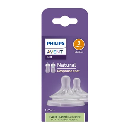 Tetina din silicon Natural Response debit 3- mediu PHILIPS AVENT