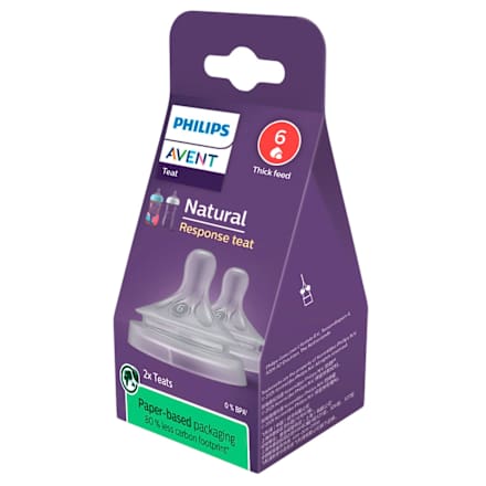 Tetina din silicon Natural Response 6 pentru hrană consistentă PHILIPS AVENT