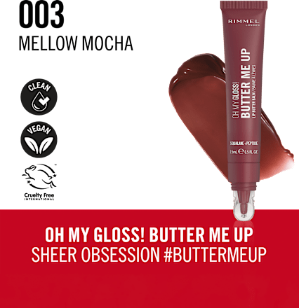 Oh My Gloss! Butter Me Up balzam za ustnice, 003 Mellow Mocha RIMMEL LONDON