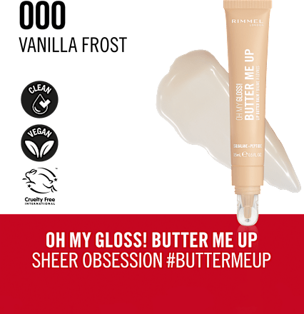 Oh My Gloss! Butter Me Up balzam za ustnice, 000 Vanilla Frost RIMMEL LONDON
