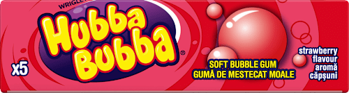 žvýkačky s příchutí Jahody Hubba Bubba