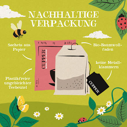 Kräutertee Spring Bloom mit Zitronenverbene, Orange & Zitrone (20 Beutel) Cupper