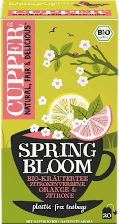 Kräutertee Spring Bloom mit Zitronenverbene, Orange & Zitrone (20 Beutel) Cupper