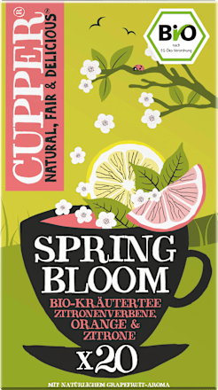 Kräutertee Spring Bloom mit Zitronenverbene, Orange & Zitrone (20 Beutel) Cupper