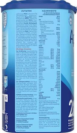 Folgemilch 2 Pronutra nach dem 6. Monat Aptamil
