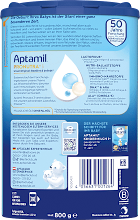 Folgemilch 3 Pronutra ab dem 10. Monat Aptamil