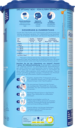 Anfangsmilch 1 Pronutra von Geburt an Aptamil