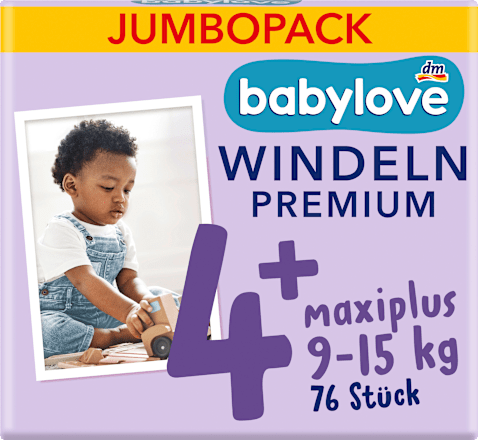 Premium pelene jumbo maxiplus vel. 4+ (9 – 15 kg) babylove
