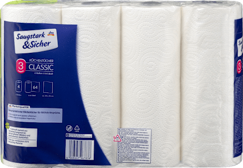 Küchenrolle Classic 3-lagig Saugstark&Sicher