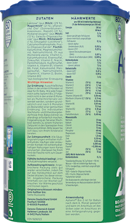 Folgemilch 2 Bio nach dem 6. Monat Aptamil