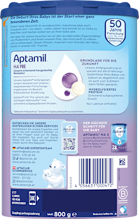 Anfangsmilch Pre HA von Geburt an Aptamil