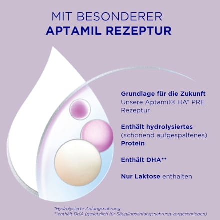 Anfangsmilch Pre HA von Geburt an Aptamil