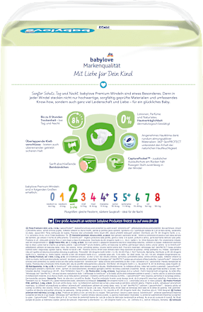 Пелени Premium, размер 2 Мini (3-6 kg) babylove