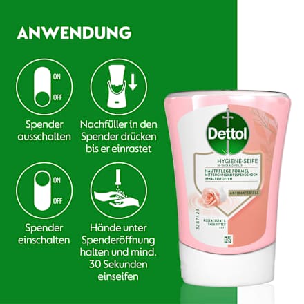 Flüssigseife No-Touch Sheabutter & Rosen Nachfüllpack Dettol