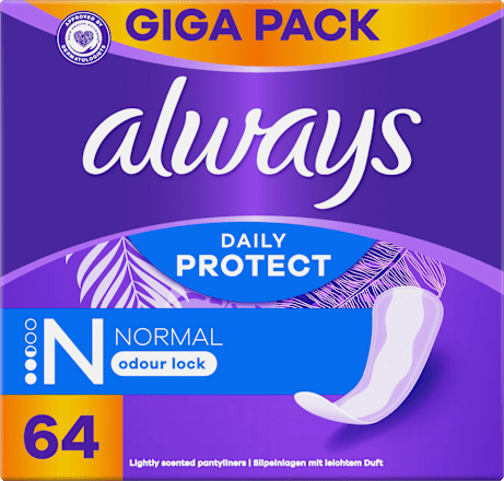 Slipeinlagen Daily Protect Normal mit Duft Giga Pack always