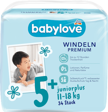 Premium plenice juniorplus 5+, 11-18 kg babylove