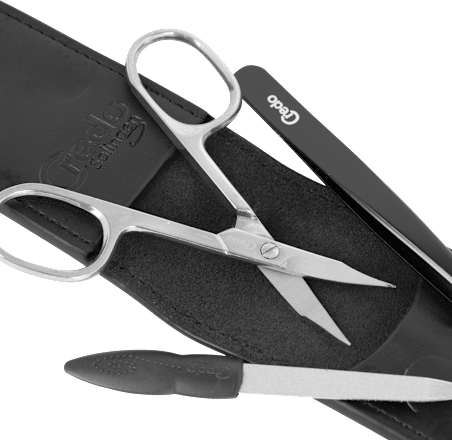 Maniküre-Etui Travel schwarz 3tlg. Credo