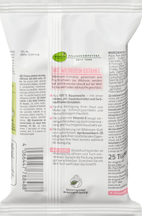 Vlažne maramice za čišćenje lica za osetljivu kožu - divlja ruža alverde NATURKOSMETIK