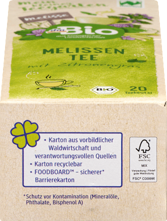 Kräutertee Melissen Tee mit Zitronengras dmBio