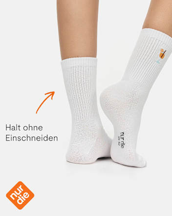 Crew Socken mit Cocktail-Motiv weiß Gr. 39-42 nur die