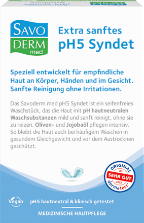 Seifenfreies Waschstück Extra Sanft pH 5 Savoderm med