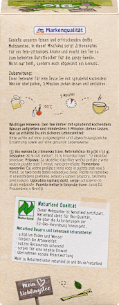 Kräutertee Melissen Tee mit Zitronengras (20 Beutel) dmBio