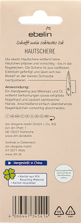 Hautschere rostfreier Edelstahl ebelin