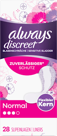 discreet Slipeinlagen Inkontinenz Normal always