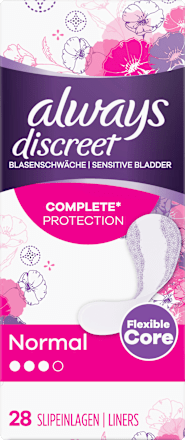 discreet Slipeinlagen Inkontinenz Normal always