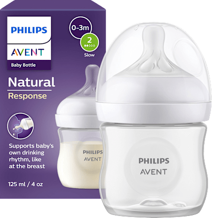 Babyflasche Natural Response weiß, von Geburt an, 125 ml PHILIPS AVENT