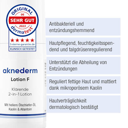 Lotion F gegen Hautunreinheiten Aknederm