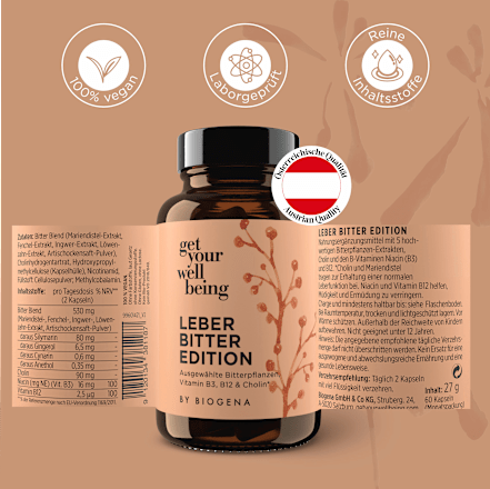 Kapseln Leber Bitter Edition get your well being BY BIOGENA