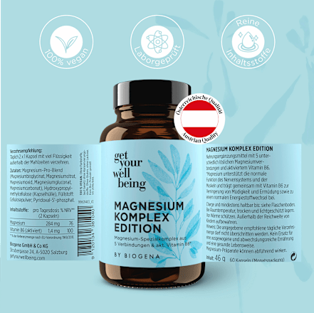 Kapseln Magnesium Komplex Edition get your well being BY BIOGENA