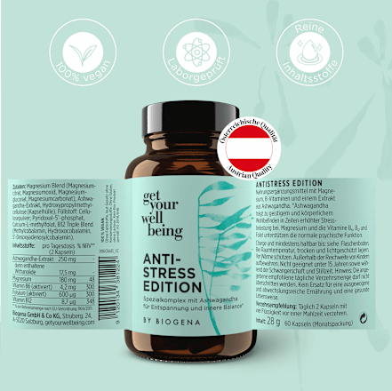Kapseln Anti Stress Edition get your well being BY BIOGENA