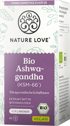 Ashwagandha KSM 66 Kapseln Nature Love