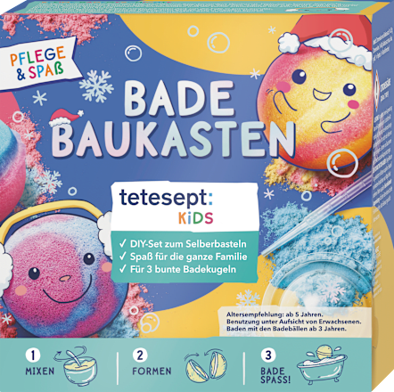 Geschenkset Kinder Badezusatz Badekugel-Baukasten Weihnachten, 3tlg  tetesept: KIDS