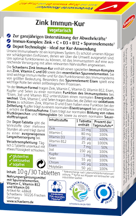 Immun-Kur Zink + C + D3 + B12  Schaebens