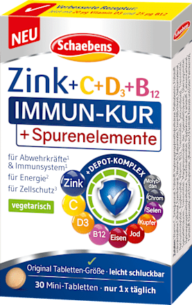 Immun-Kur Zink + C + D3 + B12  Schaebens