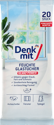 Reinigungstücher feucht für Glas Denkmit