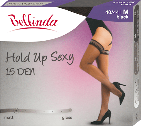 samodržící punčochy Hold Up Sexy černé, vel. 40-44 Bellinda