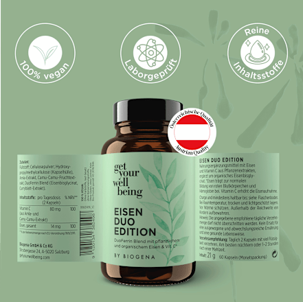 Kapseln Eisen Duo Edition get your well being BY BIOGENA