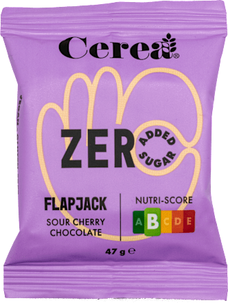 Flapjack Zero tyčinka s příchutí višeň a čokoláda Cerea