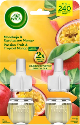 Odorizant rezervă aparat electric Twin Fructul Pasiunii și Mango 2x19ml AIR WICK