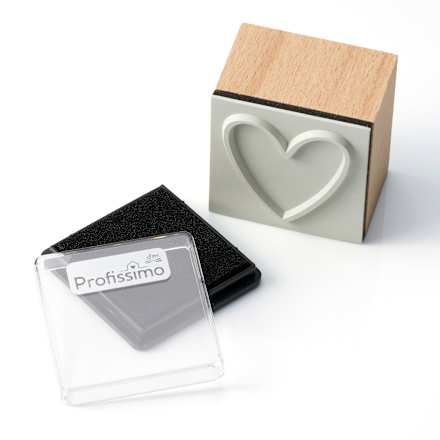 Holzstempel-Set Herzen Profissimo