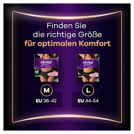discreet Pants Inkontinenz Boutique schwarz, Gr. L always