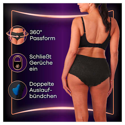 discreet Pants Inkontinenz Boutique schwarz, Gr. L always