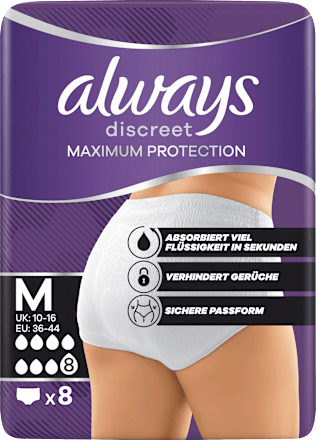 discreet Pants Inkontinenz Maximum Protection, Gr. S/M always