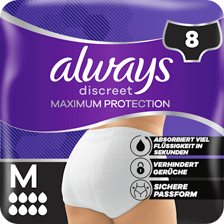 discreet Pants Inkontinenz Maximum Protection, Gr. S/M always
